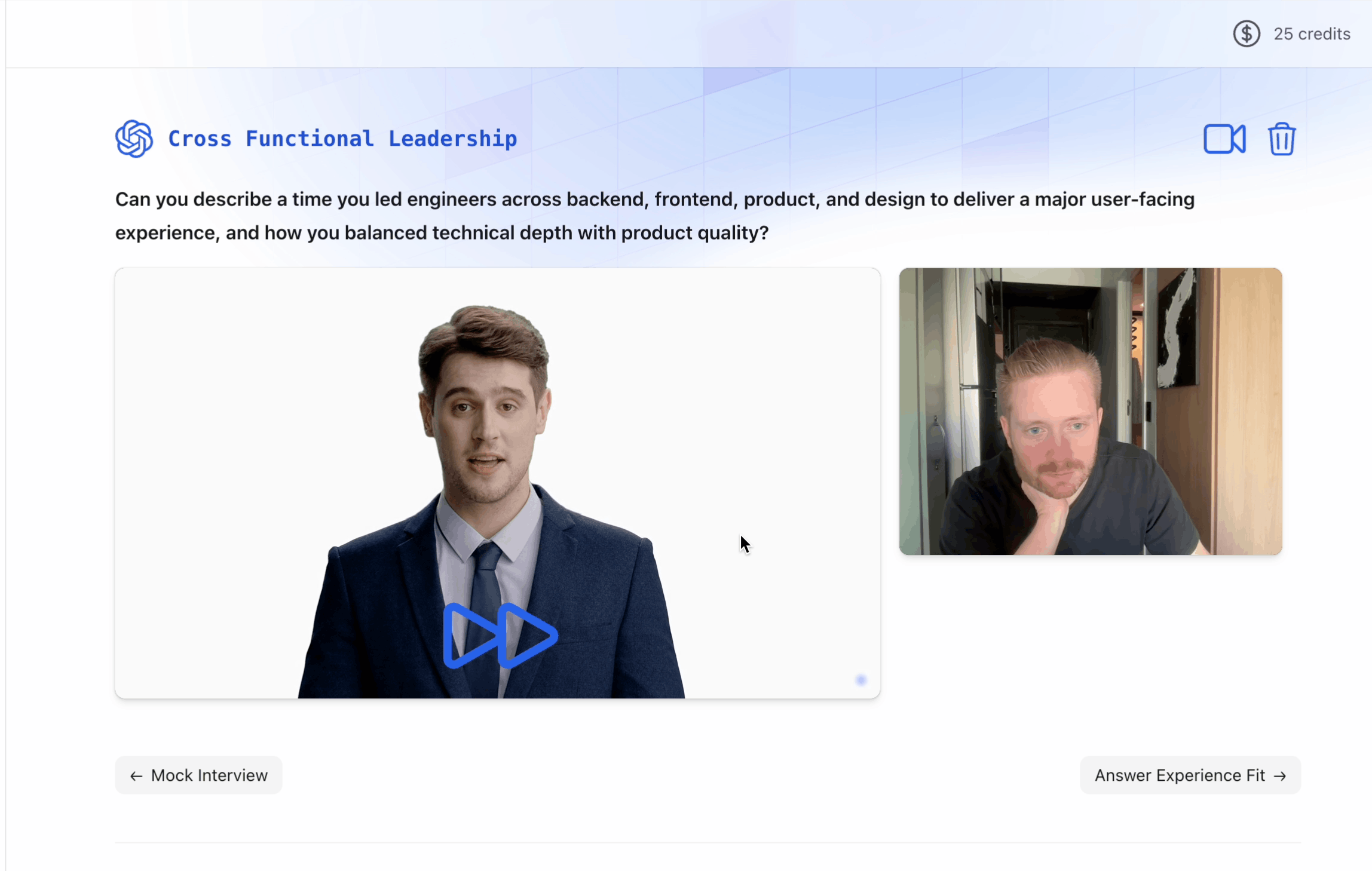 Interviews chat mock interview